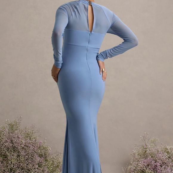 Club L London Blue Maternity Maxi Dress - Picture 2 of 7
